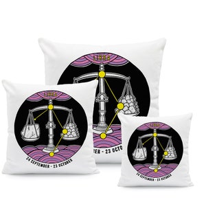 The Zodiac - Libra - Illustrated Cushion