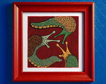 Naaktslakken: gicleeprint (ingelijst)