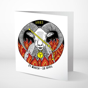 Le Zodiaque - Bélier - Carte d’anniversaire