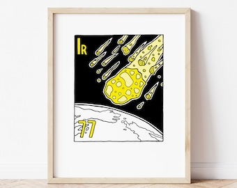 Iridium Giclee print - Periodic Table of the Elements