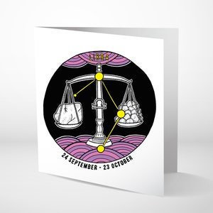 Libra - Tarjeta de cumpleaños - El Zodíaco