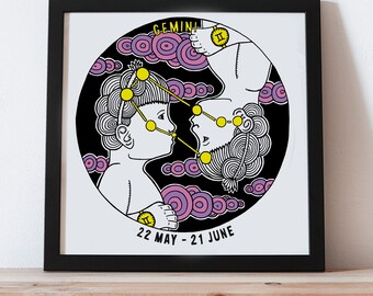 The Zodiac - Gemini - Giclee Print (Unframed)