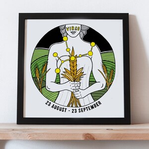 El Zodíaco - Virgo - Impresión Giclee (Sin enmarcar)