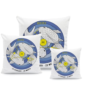 The Zodiac - Pisces - Illustrated Cushion