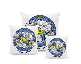 The Zodiac - Pisces - Illustrated Cushion