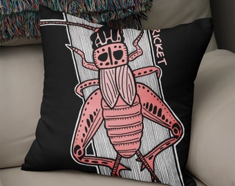 Cricket - Illustrated Insect Cushion