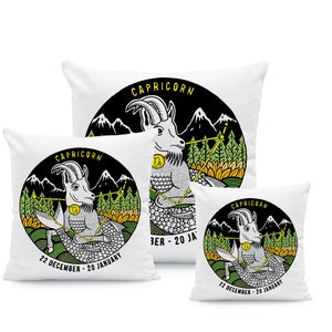 The Zodiac - Capricorn - Illustrated Cushion