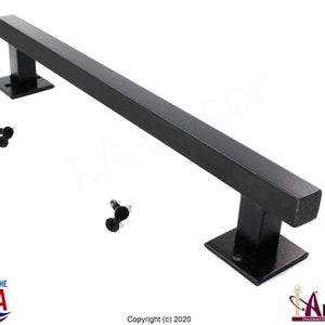Barn Door Handle - Black Barn Door Hardware - Barn Door Pull - Rustic Handle - Industrial Handle - Gate Handle - Long steel Barn Handle