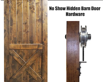 No Show Barn Door Hardware Hidden Barn door Hardware Super Strong Custom Barn Door Hardware Low Profile Barndoor Hardware Heavy Duty Strong