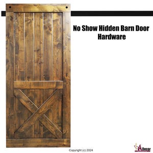 No Show Barn Door Hardware Hidden Barn door Hardware Super Strong Custom Barn Door Hardware Low Profile Barndoor Hardware Heavy Duty Strong
