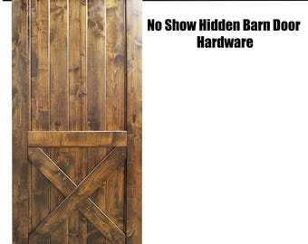 No Show Barn Door Hardware Hidden Barn door Hardware Super Strong Custom Barn Door Hardware Low Profile Barndoor Hardware Heavy Duty Strong