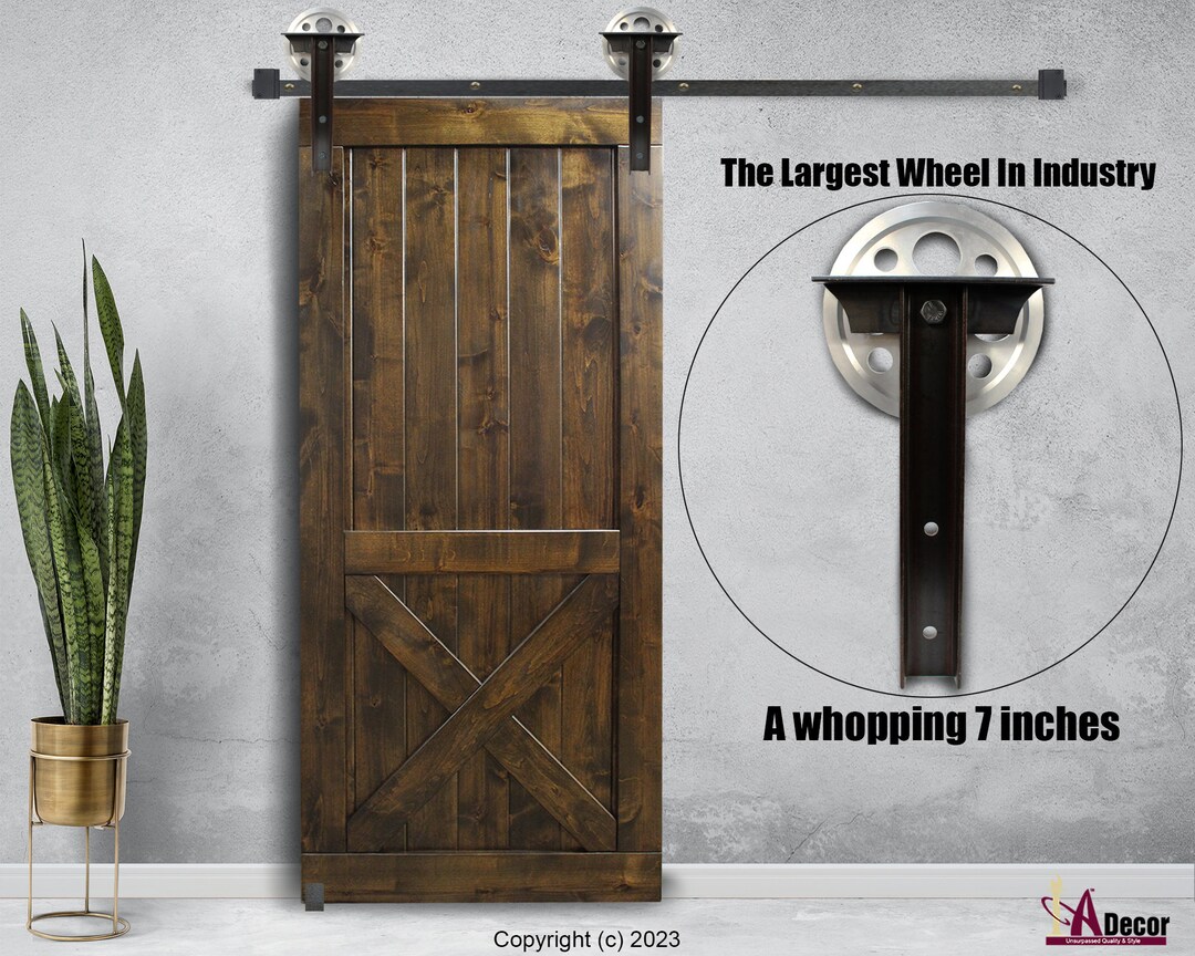 Largest Barn Door Hardware Large Wheel Barn Door Hardware 7 Inch Spoke