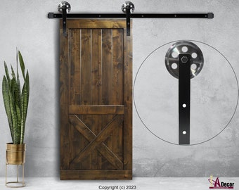 Strongest Barn Door Hardware Custom Steel Wheel Barn Door Hardware Smoothest Quality Sliding Barn Door Hardware Custom Barn Hardware Black