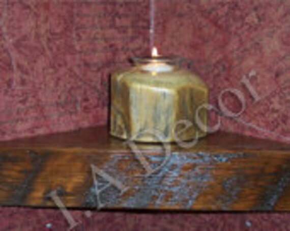 Reclaimed Wood Corner Shelf Barn Wood Barnwood Shelf Etsy