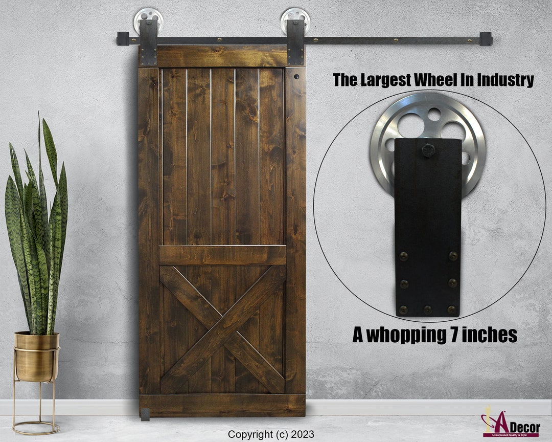 Largest Barn Door Hardware Large Wheel Barn Door Hardware 7 Inch Spoke