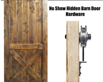 No Show Barn Door Hardware Hidden Barn door Hardware Super Strong Custom Barn Door Hardware Low Profile Barndoor Hardware Heavy Duty Strong