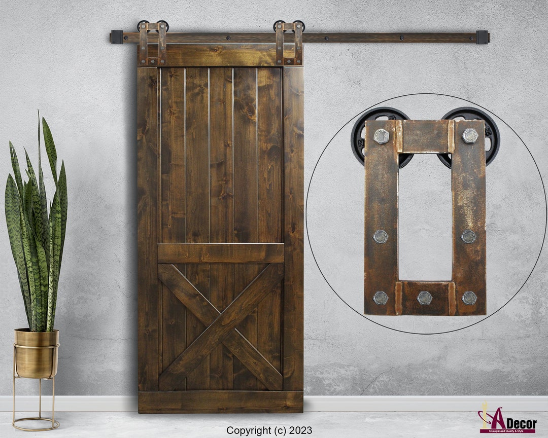 Industrial Barn Door Hardware Rusted Barn Door Hardware Etsy
