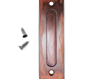 Real Rust Barn Door Flush Handle – No Routing Required Pocket Pull