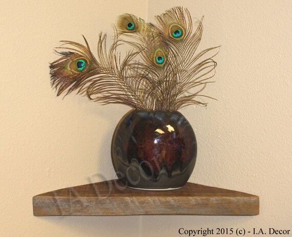 Corner Shelf Reclaimed Wood Floating Barn Image 0