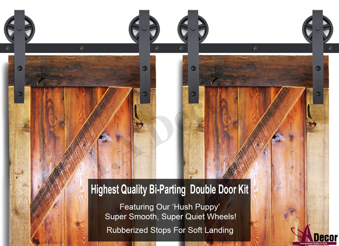 Double Barn Door Hardware Bi Parting Barn Door Biparting Etsy