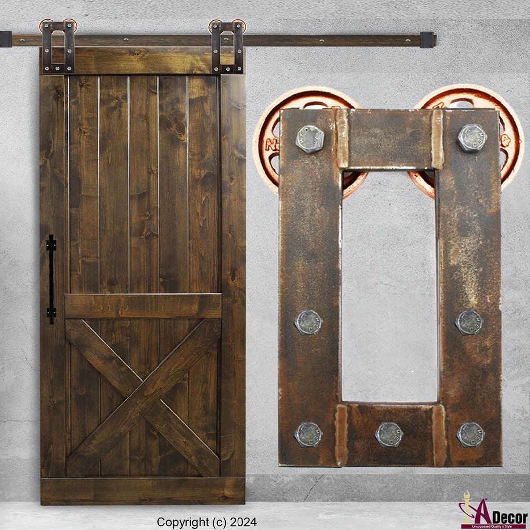 Industrial Barn Door Hardware REAL Rust Sliding Door Hardware Rusty