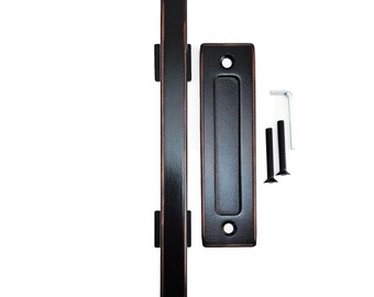 Barn Door Handle Combo Square handle barn door hardware modern barn door handle square barn door pull oil rubbed bronze barn handle Modern