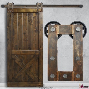 Industrial Barn Door Hardware REAL Rust Sliding Door Hardware Rusty Barn Door Hardware Barn Door Low Profile Custom Barn Door Hardware Best