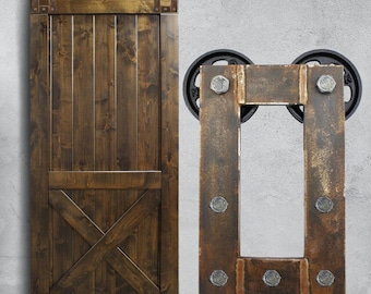 Industrial Barn Door Hardware REAL Rust Sliding Door Hardware Rusty Barn Door Hardware Barn Door Low Profile Custom Barn Door Hardware Best