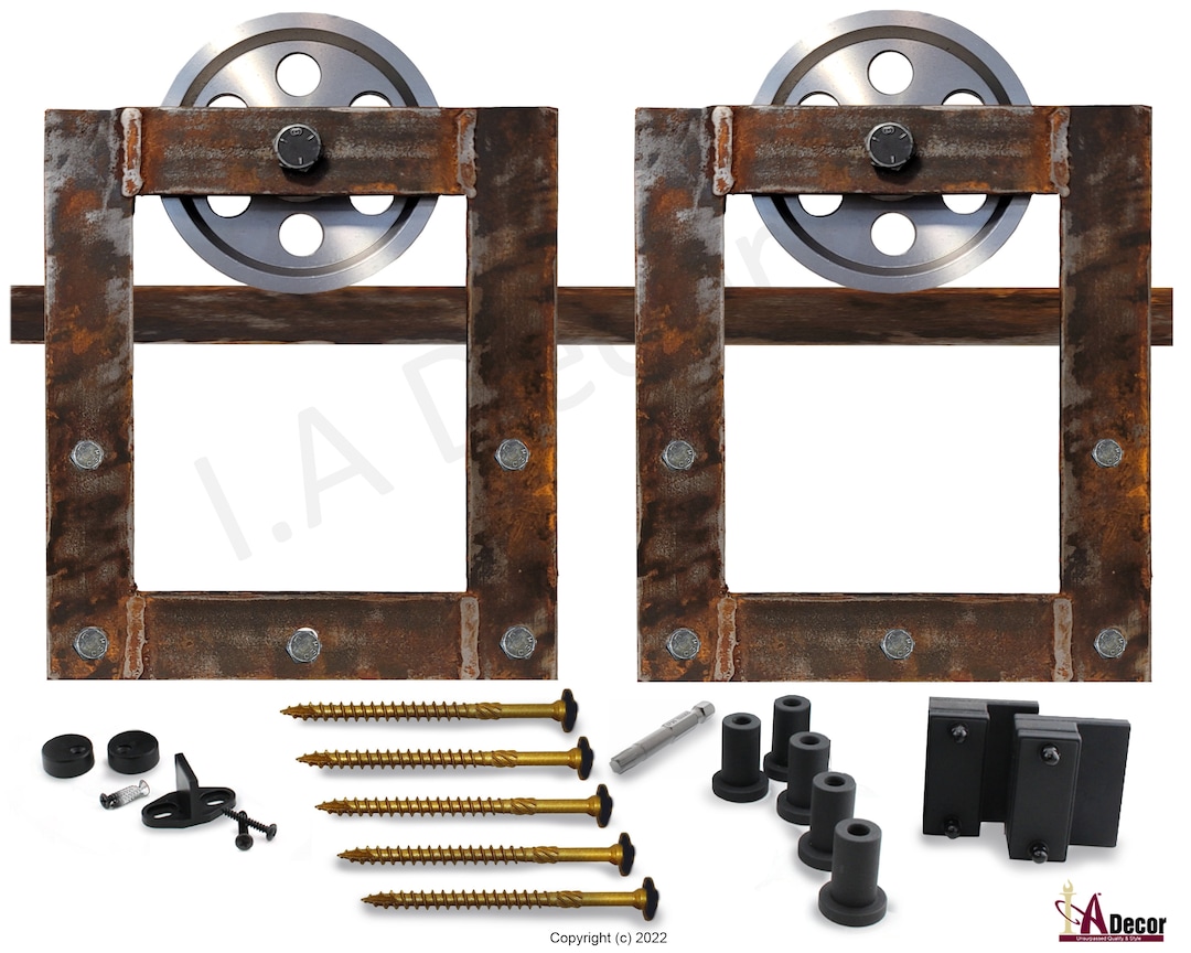Industrial Barn Door Hardware Heavy Duty Rusted Barn Door Hardware