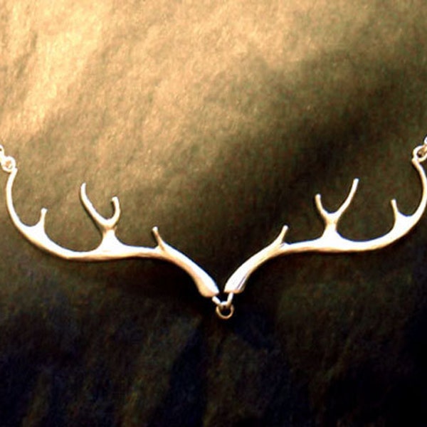 Silver Antler Necklace - Into the Wild