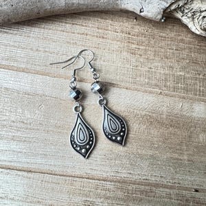 Delicate hematite earrings