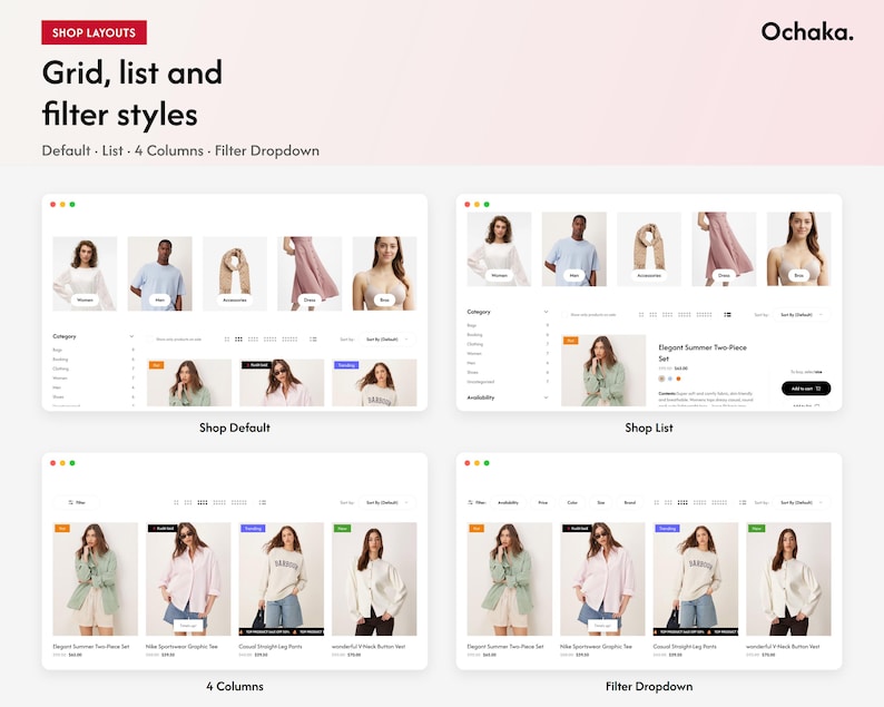 Plantilla Ochaka React, tema multipropósito para tienda online de comercio electrónico con ReactJS, sitio web para tiendas de moda y electrónica. imagen 7
