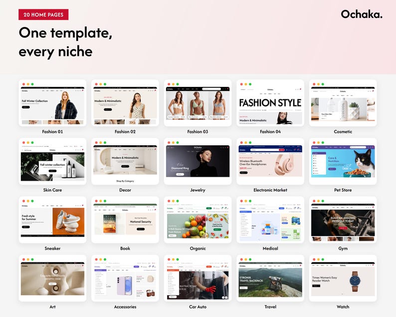 Plantilla Ochaka React, tema multipropósito para tienda online de comercio electrónico con ReactJS, sitio web para tiendas de moda y electrónica. imagen 3