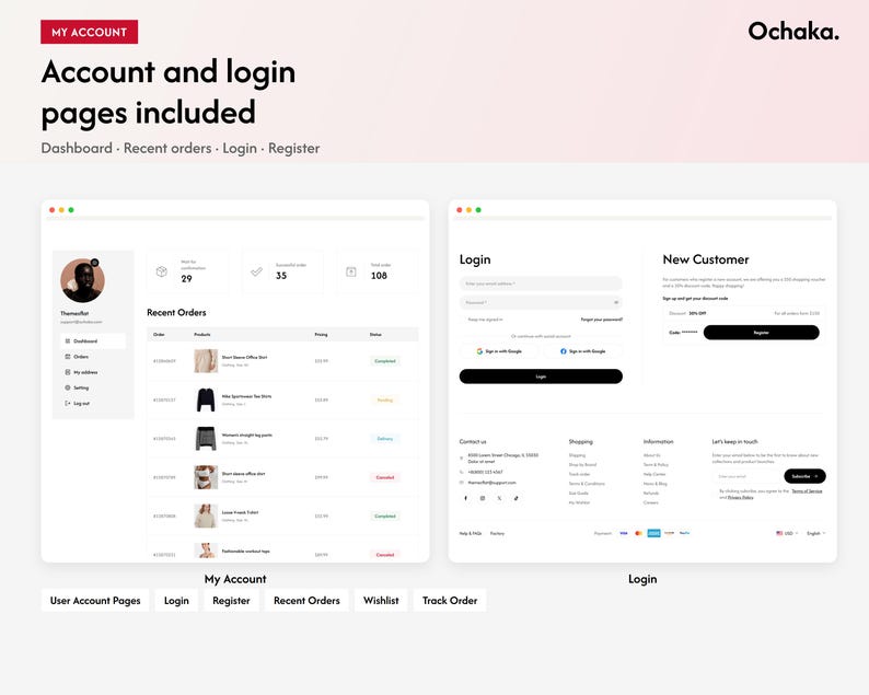 Plantilla Ochaka React, tema multipropósito para tienda online de comercio electrónico con ReactJS, sitio web para tiendas de moda y electrónica. imagen 14