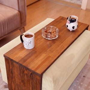 Wood Ottoman Tray, Rustic Pine Sofa Table, Living Room Coffee Table