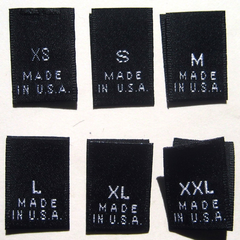 120 Pcs Black Woven Clothing Labels Care Label Made in USA Etsy