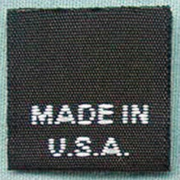 100 pcs  Black Woven Sewing Origin Clothing Labels, Care Label - Made In USA