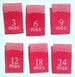 Mixed Lot of 60 pcs Hot Pink Woven Clothing Labels, Size Tags - 3mo 6mo 9mo 12mo 18mo 24 mo -  10 pcs each size 