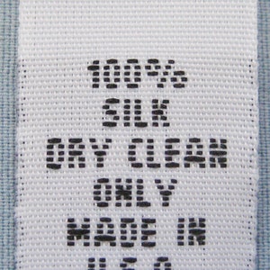 Dry Clean Only (MADE IN USA) - Clothing Care Label - CRUZ LABEL