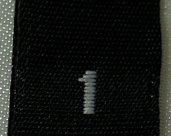 50 etiquetas tejidas negras para ropa, etiquetas de talla - Talla 1 - 1