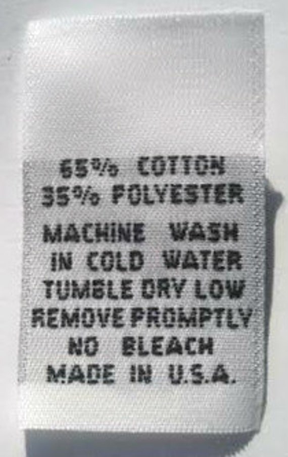 MADE IN U.S.A. LOT 500 PCS WHITE WOVEN CLOTHING SEWING CARE LABEL TAGS