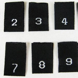 dress shirt tag numbers Garment Size Number Label
