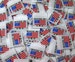 100 pcs White American Flag - Made in USA, Red White & Blue Woven Clothing Sewing Garment Apparel Country Origin Labels 