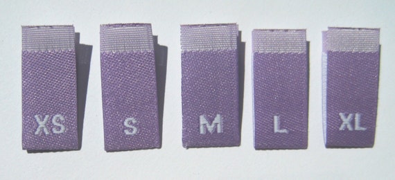 SIZE TAGS SIZE 0 ZERO 250 PCS WOVEN CLOTHING LABELS