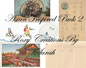 Pack d'ephemera d'inspiration asiatique 2