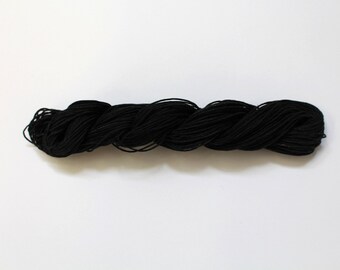 Beeswax waxed cotton thread -Black 12/6