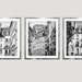 Josie Fritz reviewed Black and white Paris prints wall art set of 3 Large wall art Paris photography Architecture print set Vertical Triptych living room decor