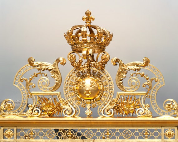 Crown Home Decor Versailles Photography Art Print Gold Large Etsy