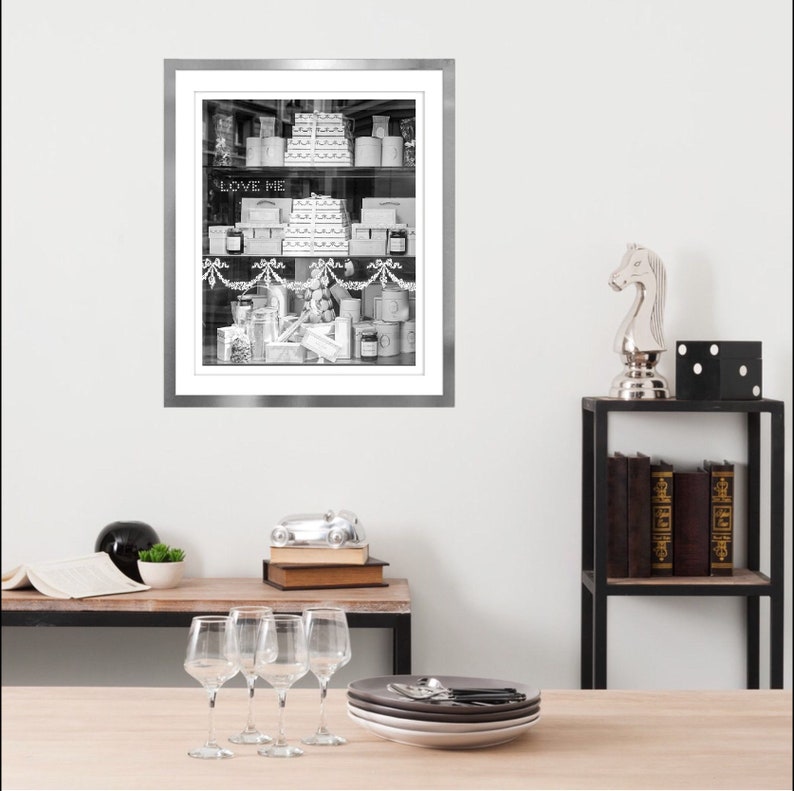 Laduree Paris Cafe Print Black and White Dining Room Wall Art Etsy