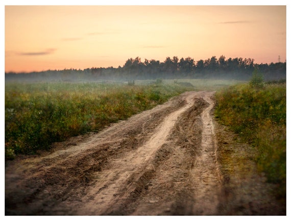 Open Road Print Russian Country Landscape Photography Cottage Etsy